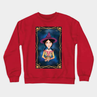 Brunette capricorn witch Crewneck Sweatshirt